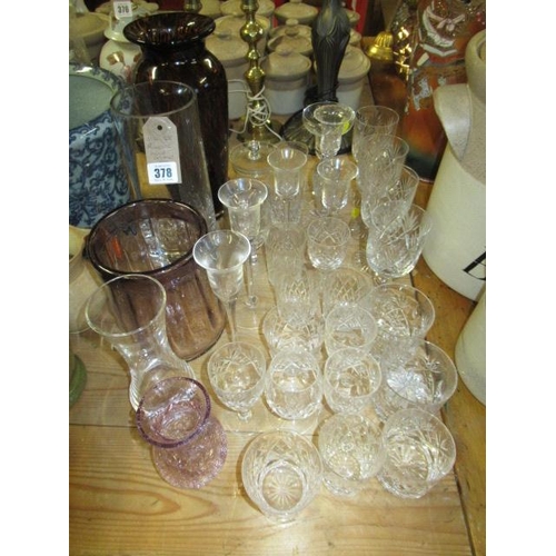 378 - QUANTITY OF WINE GLASSES ETC