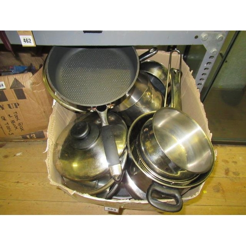 463 - BOX OF PANS