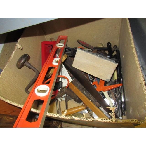 465 - BOX OF TOOLS ETC