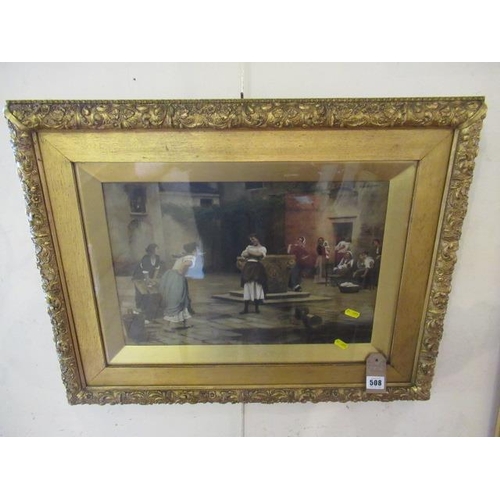 508 - GILT FRAMED TINTED PRINT