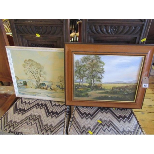 521 - TWO ORIGINAL SIGNED LANDSCAPE PAINTINGS