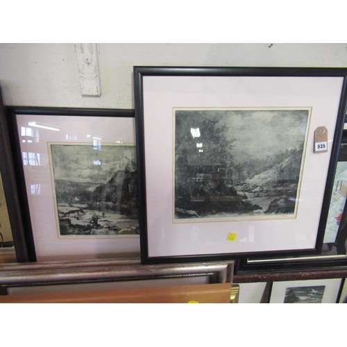 535 - TWO SIGNED ETCHINGS