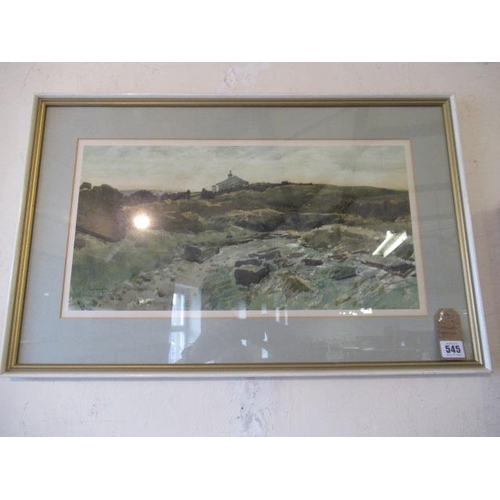 545 - FRAMED PIGHILLS WATERCOLOUR