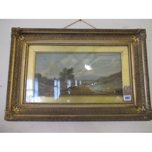 547 - 19TH CENTURY FRAMED UNSIGNED OIL