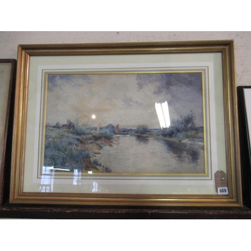 559 - GILT FRAMED FRANK DEAN WATERCOLOUR