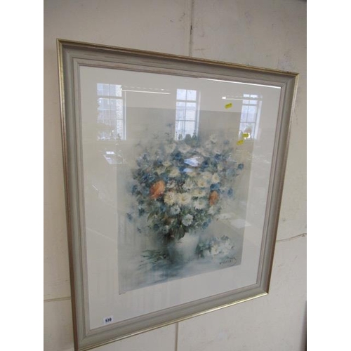 570 - SIGNED LIMITED EDITION PRINT OF FLOWERS