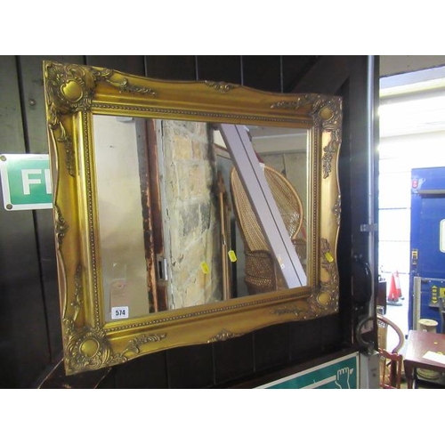 574 - GILT FRAMED MIRROR