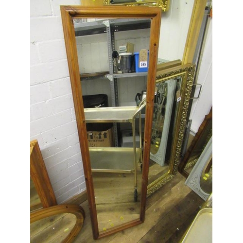 585 - TALL PINE FRAMED MIRROR