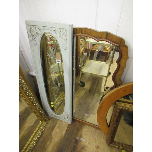 589 - DECORATIVE MIRROR AND ANOTHER