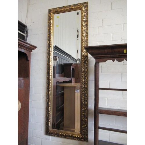 595 - RECTANGULAR GILT FRAMED MIRROR