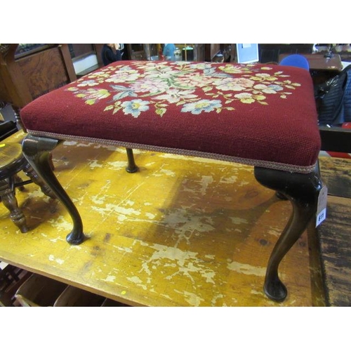 611 - LARGE EMBROIDERED STOOL