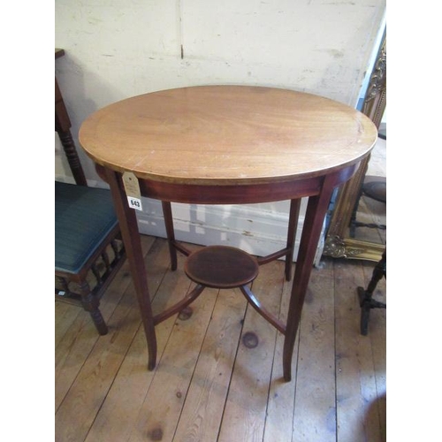 643 - TWO TIER OVAL OCCASIONAL TABLE