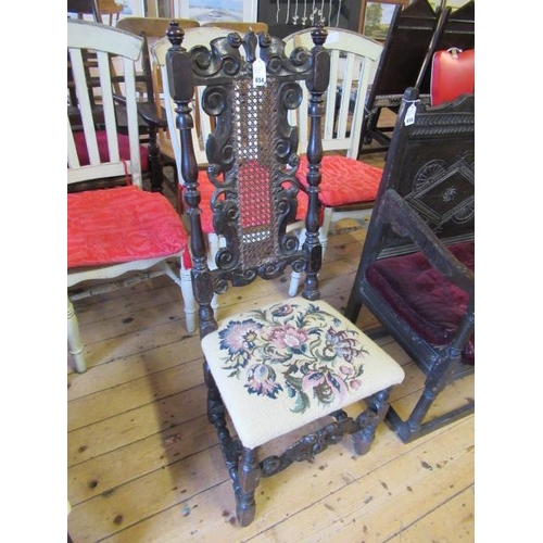 654 - ANTIQUE CARVED CHAIR