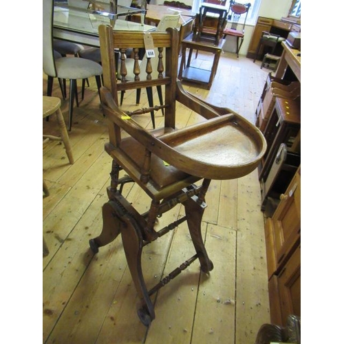 658 - VINTAGE METAMORPHIC HIGHCHAIR