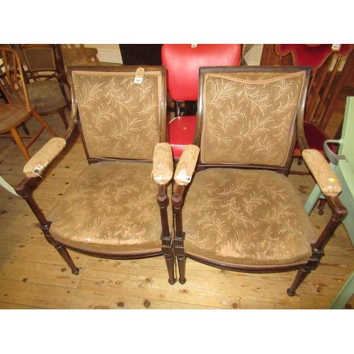 661 - PAIR OF UPHOLSTERED CHAIRS