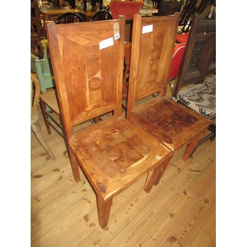 664 - PAIR OF TREE SECTION CHAIRS