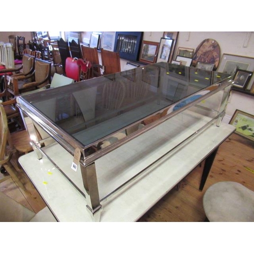 667 - GLASS TOP COFFEE TABLE