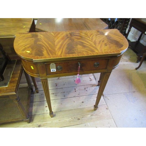 676 - MAHOGANY INLAID OCCASIONAL TABLE