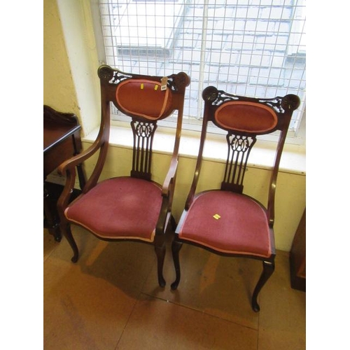 680 - TWO ANTIQUE PARLOUR CHAIRS