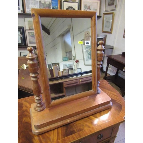 682 - PINE FRAMED DRESSING MIRROR