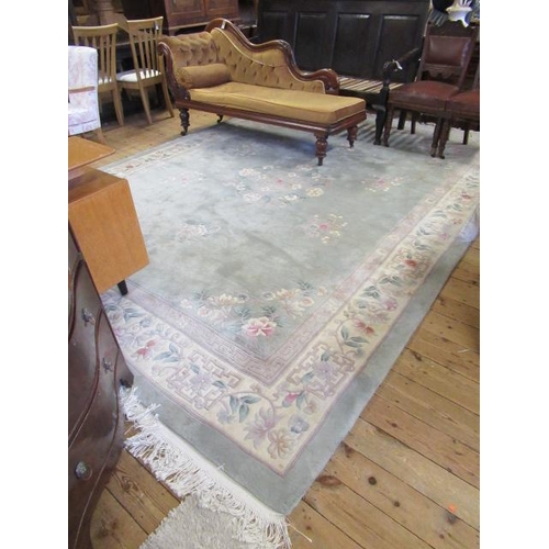 689 - LARGE PALE GREEN CHINESE CARPET