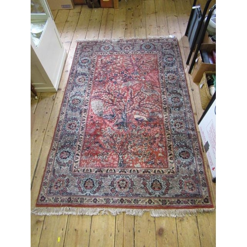 690 - RED PATTERNED ORIENTAL RUG