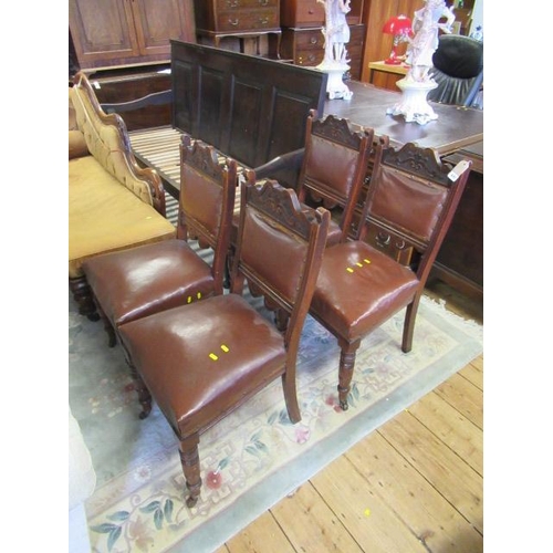 697 - FOUR MAHOGANY DINING CHAIRS