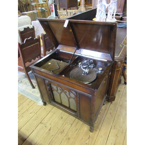 703 - GILBERT GRAMOPHONE IN CABINET