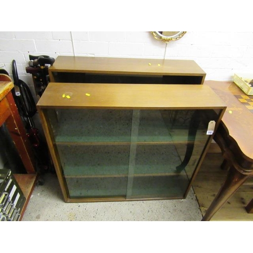 712 - TWO GLASS FRONT DISPLAY CABINETS