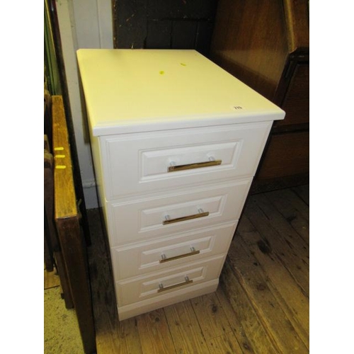 715 - SMALL WHITE PAINTED CHEST OF DRAWERS