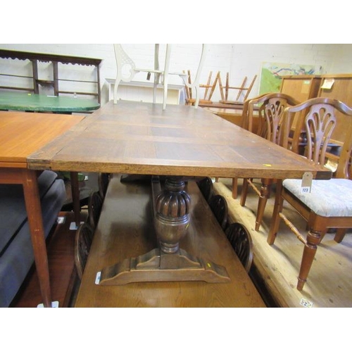 723 - OAK DINING TABLE