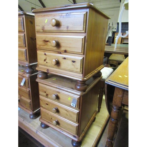 728 - TWO PINE BEDSIDE CABINETS