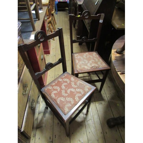 735 - TWO MAHOGANY BEDROOM CHAIRS