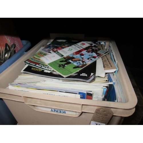 74 - BOX OF RUGBY AND OTHER PROGRAMMES