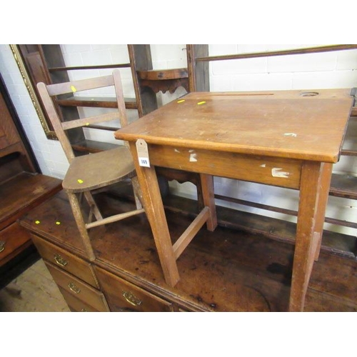 749 - VINTAGE CHILDS DESK AND CHAIR