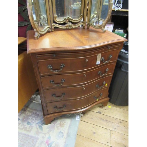 768 - BOW FRONT CHEST OF DRAWERS