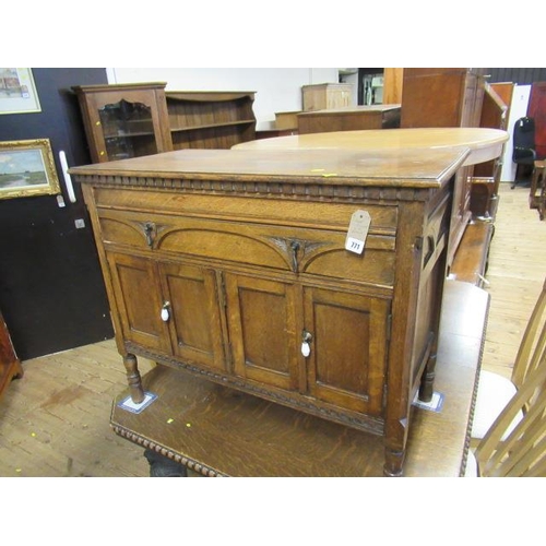 771 - OAK CUPBOARD WITH DRAWER