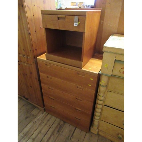 781 - RETRO CHEST OF DRAWERS WITH MATCHING SIDE CABINET