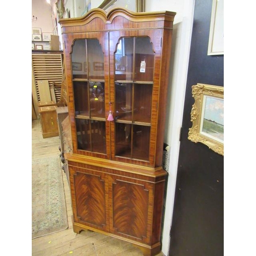 793 - GLAZED CORNER CUPBOARD