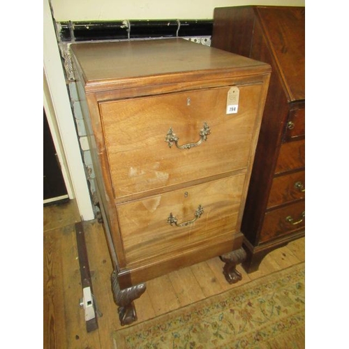 794 - WOOD TWO DRAWER FILING CABINET