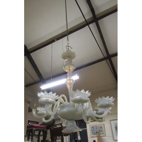 242 - OPALINE GLASS CHANDELIER