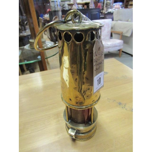 10 - BRASS MINERS LAMP