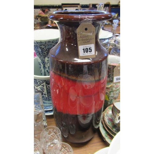 105 - LARGE WEST GERMAN RETRO VASE