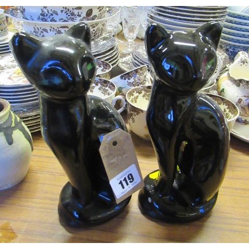 119 - PAIR OF VINTAGE POTTERY CATS