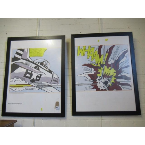 807 - TWO ROY LICHTENSTEIN FRAMED POSTERS