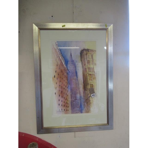 815 - WATERCOLOUR OF NEW YORK