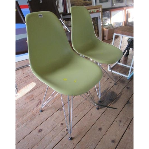 863 - PAIR OF CHROME DESIGNER CHAIRS