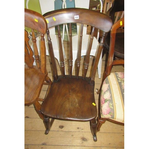 868 - ELM SPINDLE BACK ROCKING CHAIR