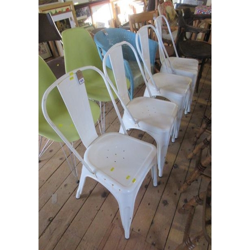 873 - FOUR METAL BISTRO CHAIRS