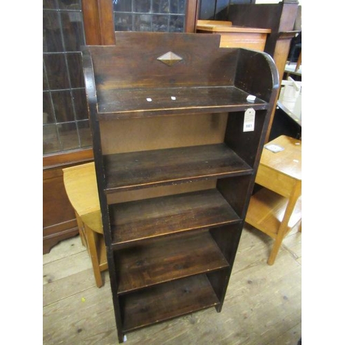 981 - DARK WOOD BOOKCASE